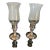 1970s Gorham Silver Candlesticks With Glass Shades- a Pair For Sale