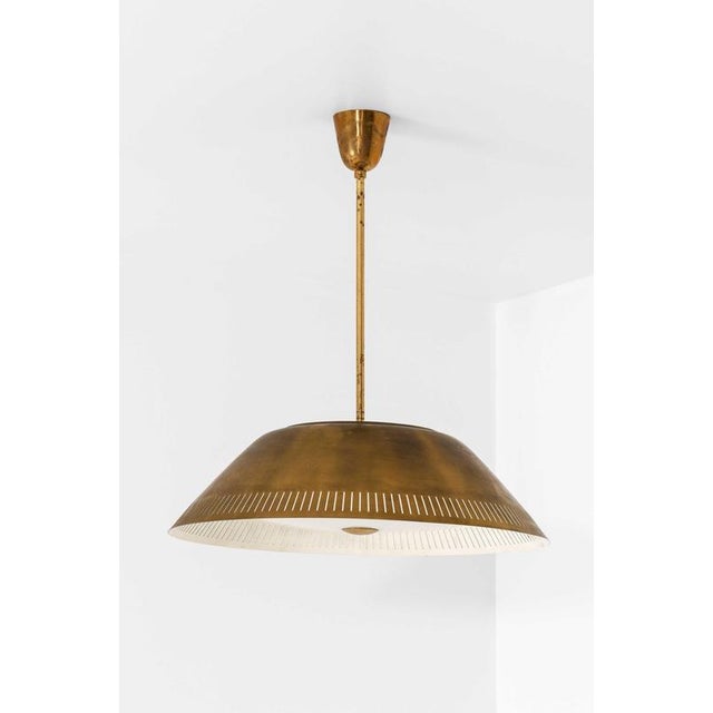 1950s Model 61 Pendant Lamp in Brass, Glass and Plastic by Lisa Johansson-Pape, 1950s For Sale - Image 5 of 13
