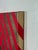 Abstract Geometric Mid-Century Modern Op Art Painting on Canvas “Gold Royal Red” For Sale - Image 4 of 6