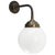 Mid-Century Modern Vintage White Opaline Glass and Cast Iron Sconce For Sale - Image 3 of 9