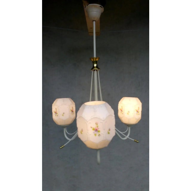 Vintage Metal Chandelier, 1970s For Sale - Image 4 of 17