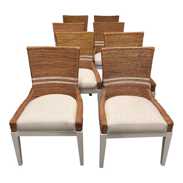 Universal Furniture Coastal Living Home Collection Siesta Key Dining Chairs- Set of 8 For Sale
