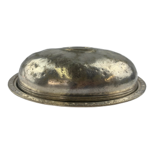 Vintage Waldorf Astoria Hammered Silver-Plated Lidded Serving Tray