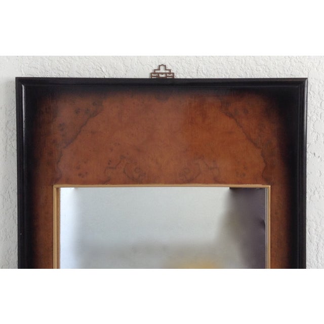 Century Burnished Burl Wood Mirror Chairish