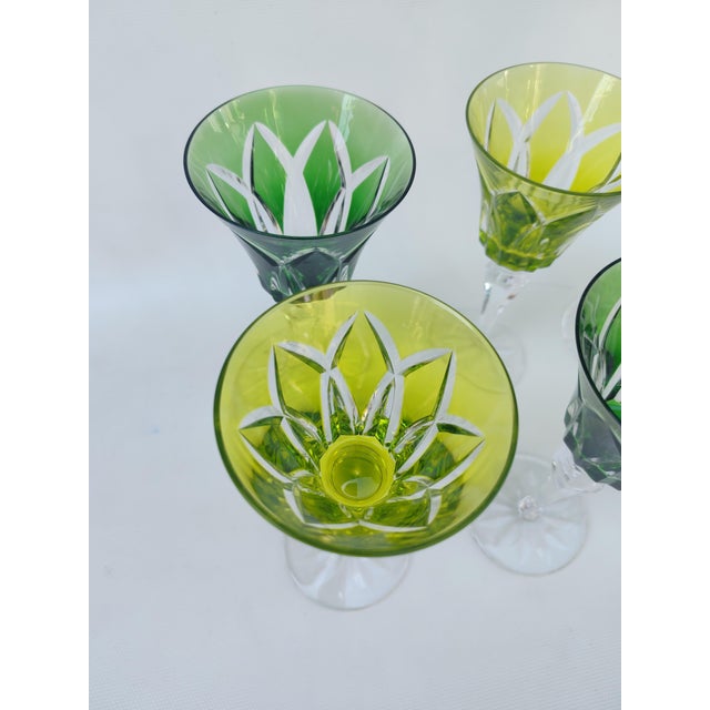 Large Camargue Model Crystal Glasses from Saint Louis, 1940s, Set of 6 For Sale - Image 4 of 9
