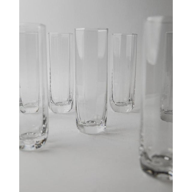 Vintage Octagonal Murano Drinking Glasses, 1980s, Set of 9 For Sale - Image 5 of 12