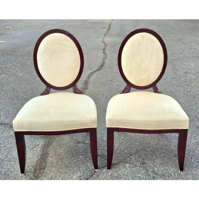 Barbara Barry Collection for Baker Furniture Oval X-Back Dining Side Chair For Sale - Image 11 of 18