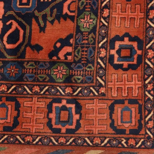Antique Handmade Heavy Knot Wool Peshawar Rug For Sale - Image 6 of 10