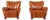 Scandinavian Art Deco Club Lounge Chairs in Cognac Leather, 1940s For Sale
