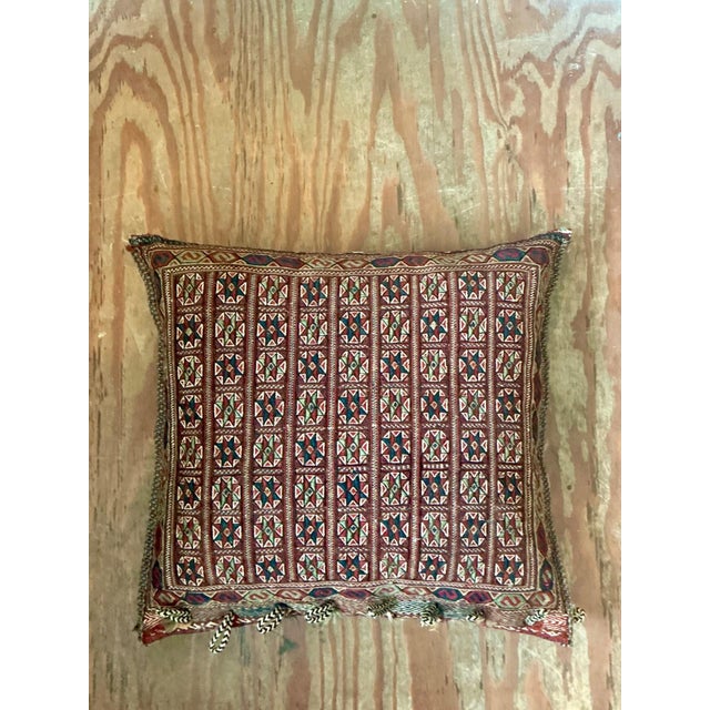 Vintage Monumental Kilim Throw Pillow For Sale - Image 10 of 17