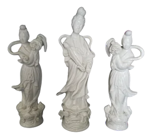 Three Vintage Blanc De Chine Guanyin