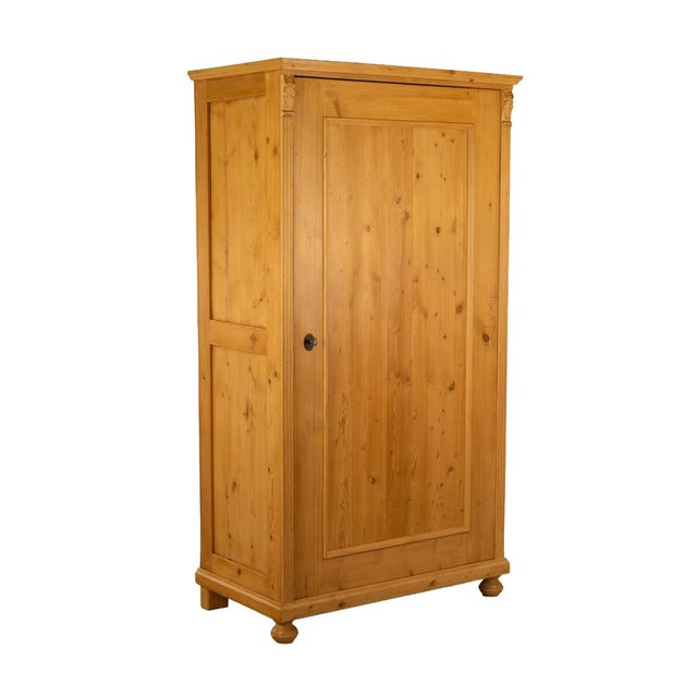 Brown Vintage Brown Wardrobe in Pine For Sale - Image 8 of 8