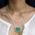 Natural Emerald Diamond Necklace 18" 14k White Gold 2.64 TCW Certified For Sale - Image 9 of 12