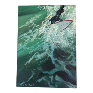 Miniature Surf Original Oil Painting on Panel by Jessica Fairley
