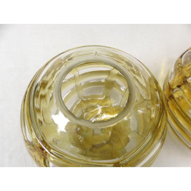 Amber and Clear Glass and Brass Cascade Ceiling Lamp from Doria Leuchten, 1970s For Sale - Image 12 of 18