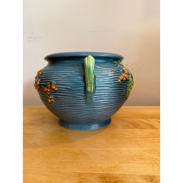 1930s Roseville Pottery Two Handle Vase For Sale - Image 5 of 7