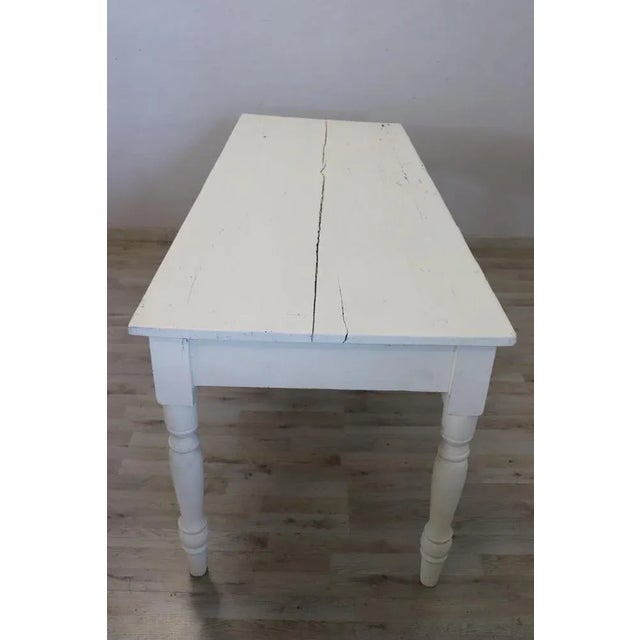 Long Antique Dining Tables in Lacquered Poplar, 19th Century, Set of 2 For Sale - Image 7 of 10