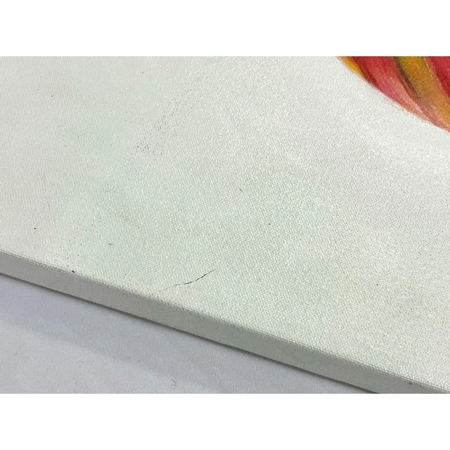 Original Signed Oil Painting on Canvas Styled After Lowell Nesbitt For Sale - Image 11 of 12