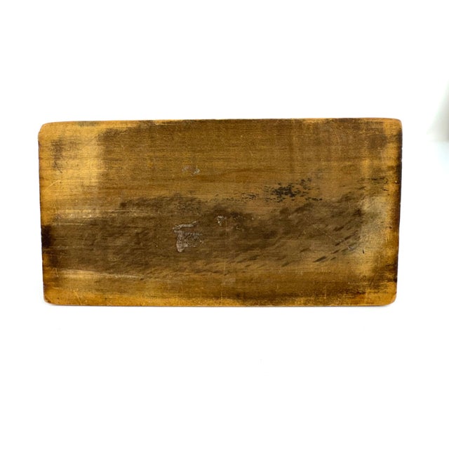 Antique 1920's Pyrography Wood Letter Holder, Hand-Burned Desk Organizer For Sale - Image 11 of 11