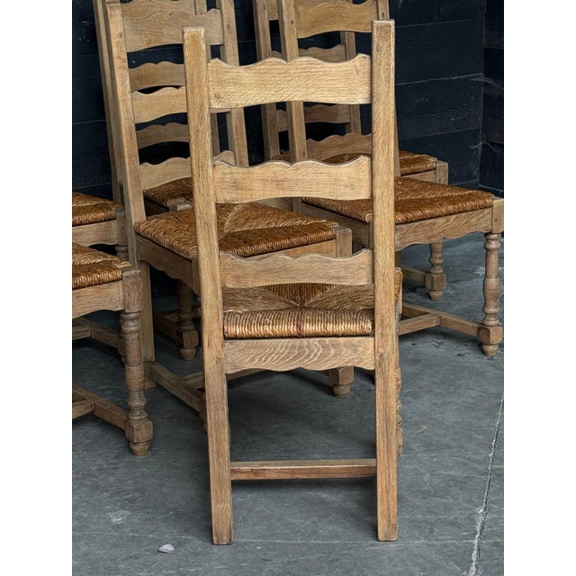 Oak Farmhouse Dining Chairs, 1925, Set of 8 For Sale - Image 15 of 18