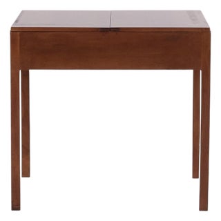 Mahogany Sewing Table with Storage Compartment, 1940s For Sale