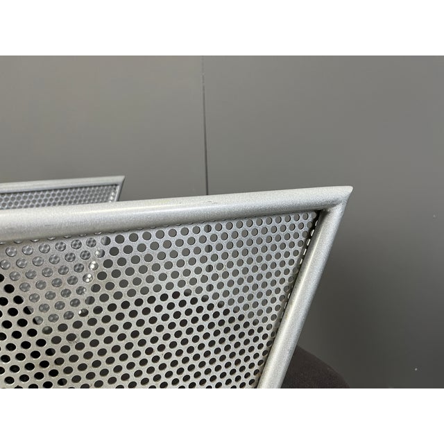 Black Postmodern Metal Dining Chairs, 1980s, Set of 4 For Sale - Image 8 of 12