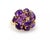 Amethyst Cabochon 14k Yellow Gold Cluster Ring, Size 6 For Sale - Image 4 of 6