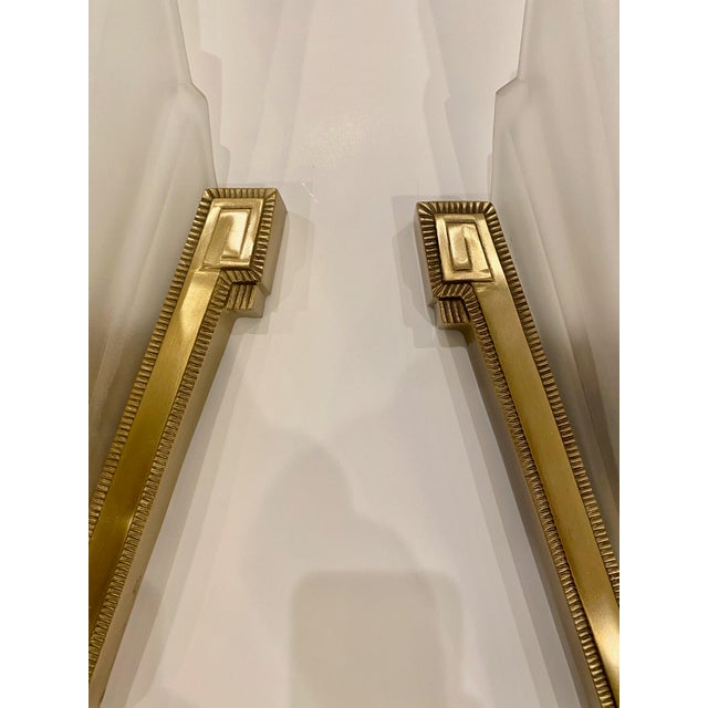 Pair of Large French Art Deco Skyscraper Sconces by Sabino For Sale - Image 9 of 11