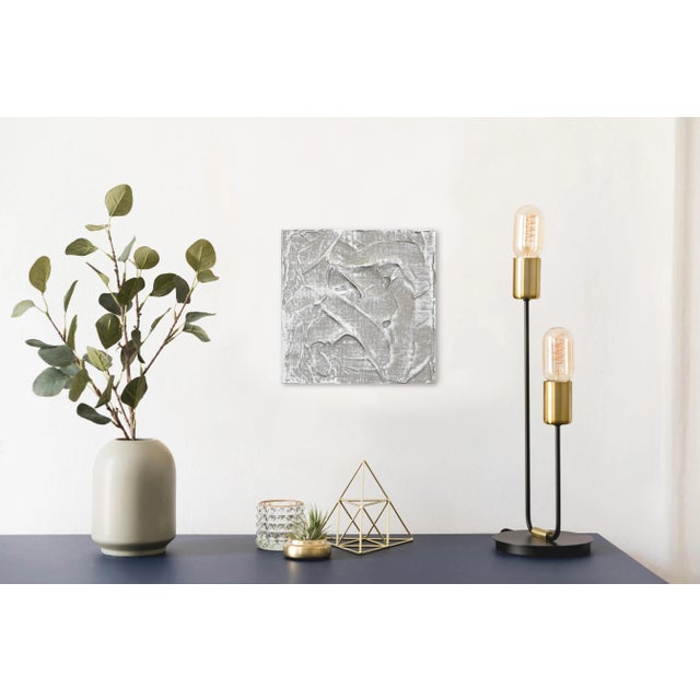 Gray Forces of Nature 8 - Deeply Textured Impasto Neutral Tactile Sculptural Original Artwork by Len Klikunas For Sale - Image 8 of 10