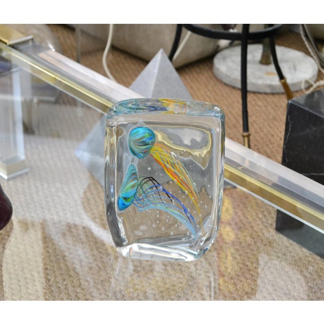 Murano Mid-Century Modern Italian Glass Studio of Murano Handcrafted Fish Aquarium For Sale - Image 4 of 12