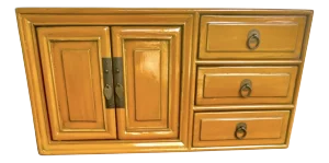 1950s Mid Century Asian Yellow Lacquer Wood Tansu Chest