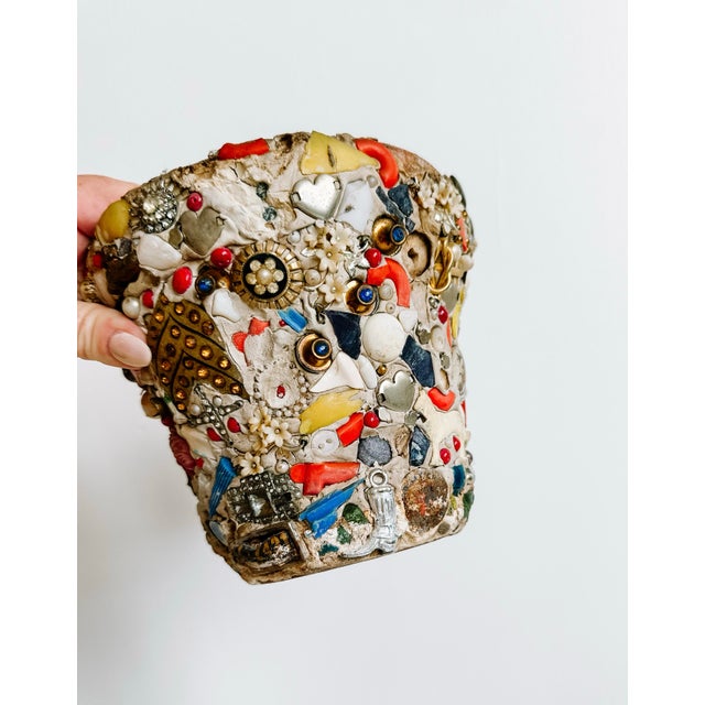 Vintage Memory Ware Clay Sculptural Planter Pot For Sale - Image 4 of 12