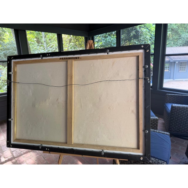 Elevate your space with this striking, heavily textured contemporary abstract painting. Masterfully blending industrial...