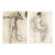 Academic Male Figure Study and Seated Male Nude - Brown C. 1915 For Sale