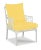 Traditional Haven Outdoor Occasional Arm Chair in Canvas Buttercup with Canvas White Welt For Sale - Image 3 of 4