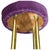 Late 20th Century Individual Round Purple Velvet and Brass Barstool For Sale In Greensboro - Image 6 of 12