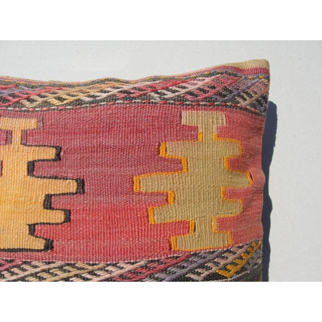 Vintage Rug Fragment Pillow Cover For Sale - Image 4 of 9