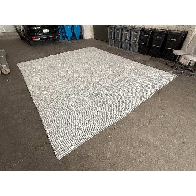 Contemporary 11ft 9in × 14ft 7in Exquisite Rugs Arlow Collection Handwoven Textured Poly Blend Area Rug For Sale - Image 3 of 12
