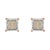 Contemporary 10K Two-Toned Princess-Cut Composite Diamond Stud Earrings (1/2 cttw, J-K Color, I1-I2 Clarity) For Sale - Image 3 of 6