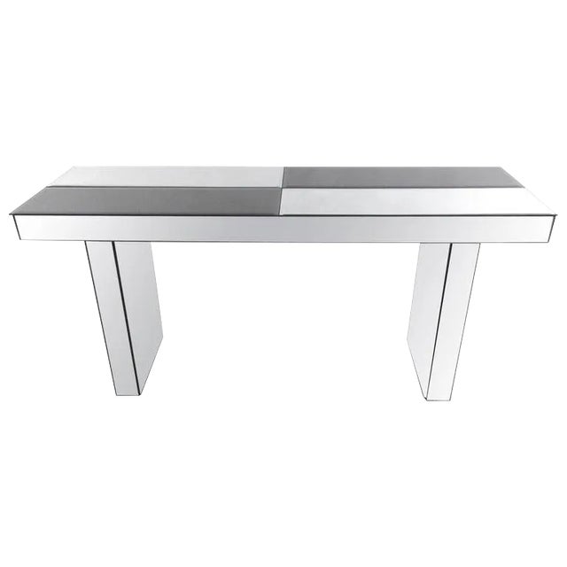 Mid-Century Modern Mirrored Console Table For Sale