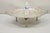 Large Vintage Victorian Style Oval Silver Plated Serving Platter Tray Raised on Feet. Item features removable tapered...