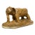 Vintage Ceramic Folk Art Elephant Sculpture For Sale