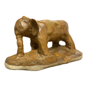Vintage Ceramic Folk Art Elephant Sculpture