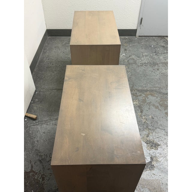 Wood Room & Board Coles Chest of Drawers, Pair For Sale - Image 7 of 12