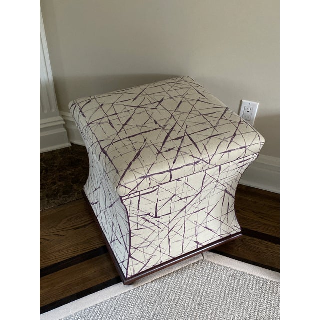 Wood Custom Newport Ottomans by Kravet - Set of 2 For Sale - Image 7 of 12