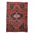 Vintage Persian Malayer Area Rug, Hand-Knotted Wool, Geometric Tribal Pattern, 4x6, Red & Blue For Sale