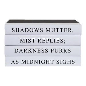 Decorative Books - Quote Book Stack - "Shadows Mutter"