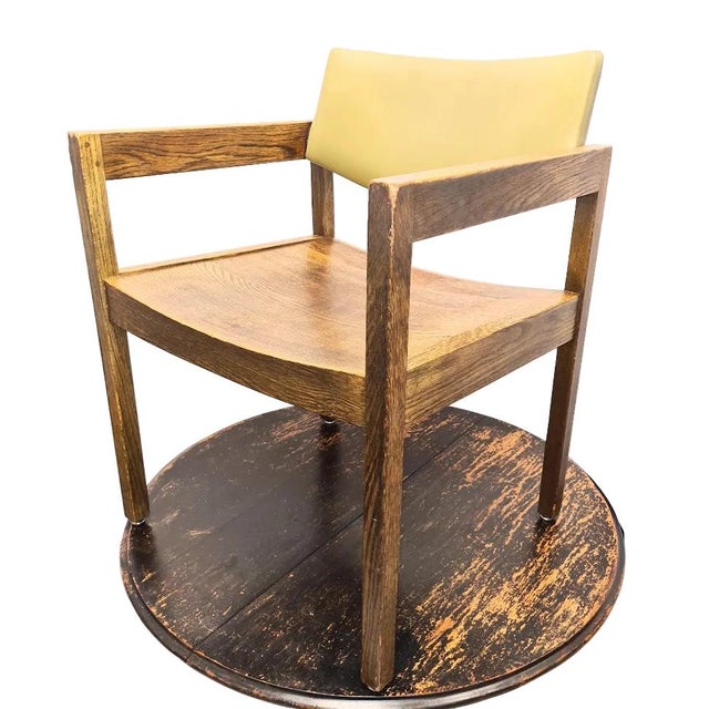 Mid 20th Century A Wonderfull Pair of Historic Gunlocke Company MCM Oak Armchairs For Sale In New York - Image 6 of 16