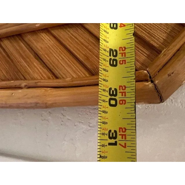 Rounded Square Bamboo Mirror For Sale - Image 10 of 12