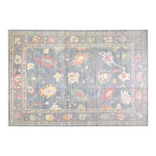 Turkish Oushak Hand Knotted Wool Rug, 10'x13'2" For Sale